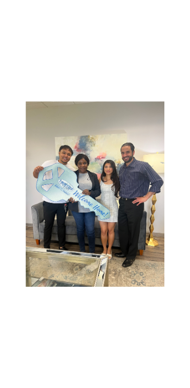 Happy homeowner at closing